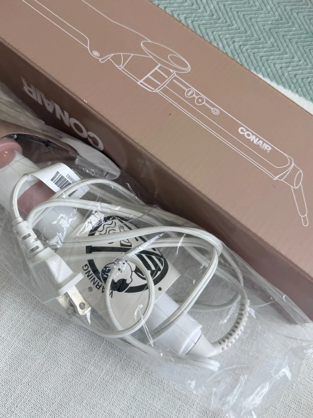 Conair 1 1/2 in. Rose Gold Curling Wand with White Accents